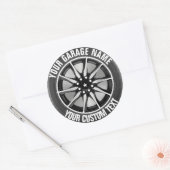 Autowiel voor reparatie van garages of autowrakken ronde sticker (Envelop)