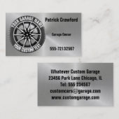 Autowiel voor reparatie van garages of autowrakken visitekaartje (Voorkant / Achterkant)