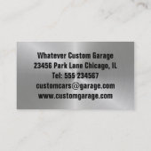 Autowiel voor reparatie van garages of autowrakken visitekaartje (Achterkant)