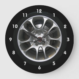 Autowielwieldop met cijfers grote klok