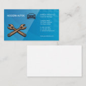 autowrak | Automatisch onderhoud | Logo van Wrench Visitekaartje (Voorkant / Achterkant)