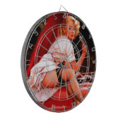  autowrak met pinupmeisje dartbord (Voorkant Links)