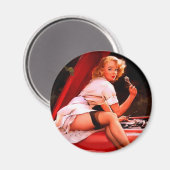  autowrak met pinupmeisje magneet (Voorkant / Achterkant)