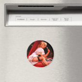  autowrak met pinupmeisje magneet (Insitu (Vaatwasser))