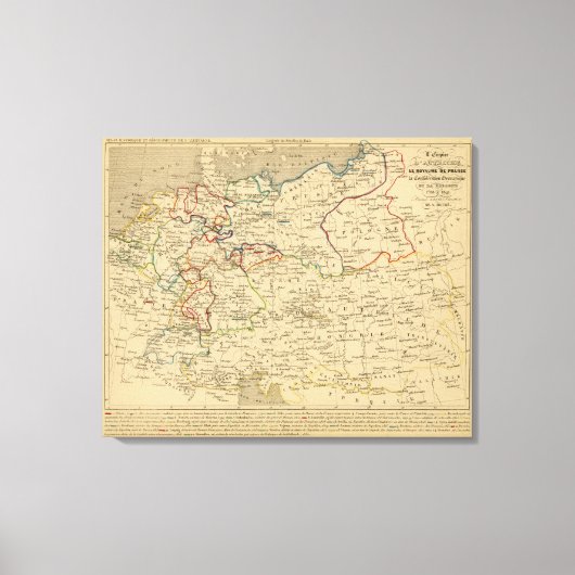 Autriche, Prusse, Confed Germanique, Pologne Canvas Afdruk (Voorkant)
