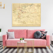Autriche, Prusse, Confed Germanique, Pologne Canvas Afdruk (Insitu (Woonkamer))