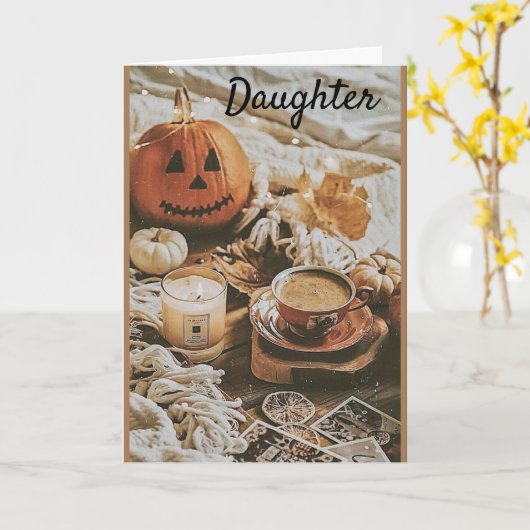 AUTUM *BIRTHDAY WISHES* DAUTHER KAART (Gele Bloem)