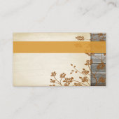 Autum Bloemen, FAUX Houten Trouwplaatskaart Plaatskaartje (Achterkant)