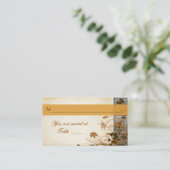 Autum Bloemen, FAUX Houten Trouwplaatskaart Plaatskaartje (Staand voorkant)