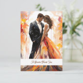 Autum herfst bruiloft artistiek bedankkaart (Staand voorkant)