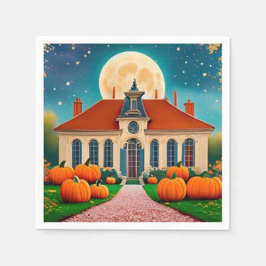 Autum/Herfst Moon Paper Servet (Voorkant)