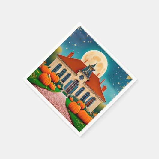 Autum/Herfst Moon Paper Servet (Hoek)