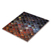 Autum Mermaid Waterverf Scales- Mermaidscales Tegeltje (Zijkant)
