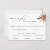 Autum rustieke bloemen, bruiloft antwoord Voedsel  (Voorkant)