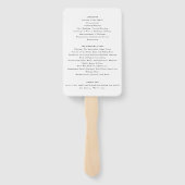 Autum rustieke bloemen, ingelijst herfst bruiloft  handwaaier (Achterkant)