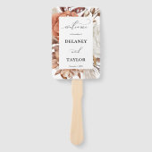 Autum rustieke bloemen, ingelijst herfst bruiloft  handwaaier (Voorkant)