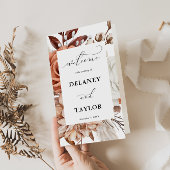 Autum Rustieke Bloemen, Lijst Papier Programma Boe Flyer