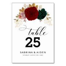 Autumanal Gold Bourgondië Emerald Greeny Floral