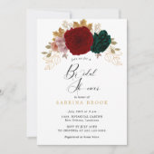 Autumanal Gold Bourgondië Emerald Vrijgezellenfees Kaart (Voorkant)