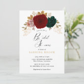 Autumanal Gold Bourgondië Emerald Vrijgezellenfees Kaart (Staand voorkant)