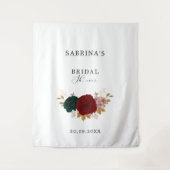 Autumanal Gold Bourgondië Emerald Vrijgezellenfees Wandkleed (Voorkant)