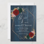 Autumanal houten | Bourgogne Emerald Vrijgezellenf Kaart (Voorkant)