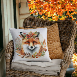 Autume Herfst Theme Woodland Schattige Fox Flower  Kussen