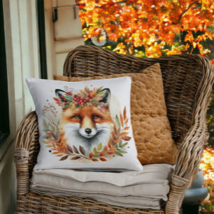Autume Herfst Theme Woodland Schattige Fox Flower  Kussen