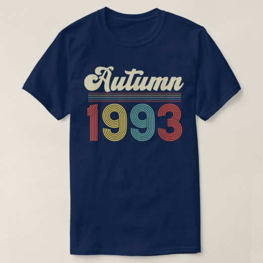 Autumn 199330th Birthday Retro Vintage Personalize T-shirt (Design voorkant)