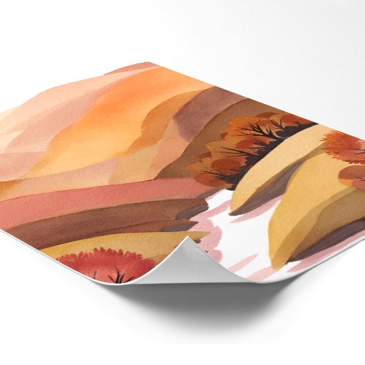 Autumn Abode | Fall Foliage Watercolor Landscape Poster (Hoek)
