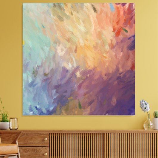 Autumn Abstract Brushstrokes Canvas Afdruk (Insitu (Woonkamer))