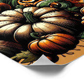 Autumn Abundance - pompoen patch Poster (Hoek)