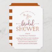 Autumn Acorn Bridal Shower Kaart (Voorkant / Achterkant)