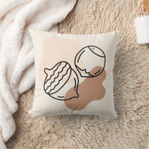 Autumn Acorn, Kastanje en Abstracte Blobs Herfst