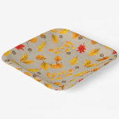 Autumn Acorns en Leaves Papieren Bordje (Gebogen)