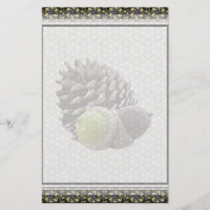 Autumn Acorns en Pine Cons Sm om het even welke kl Briefpapier