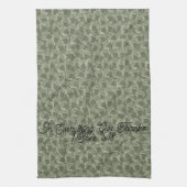 Autumn Acorns in Olive Theedoek (Verticaal)