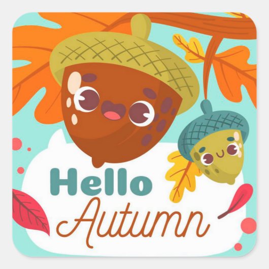 Autumn Acorns Stickers (Voorkant)