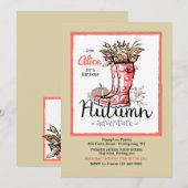 Autumn Adventure Invitation Kaart (Voorkant / Achterkant)