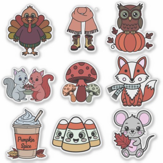 🍂 Autumn Adventures Sticker Pack (Voorkant)