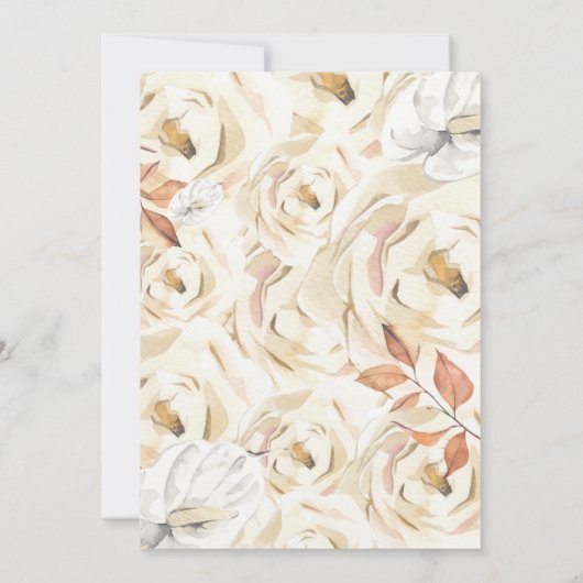 Autumn Aesthetische Herfst Baby shower Kaart (Achterkant)