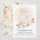 Autumn Aesthetische Herfst Baby shower Kaart (Voorkant / Achterkant)