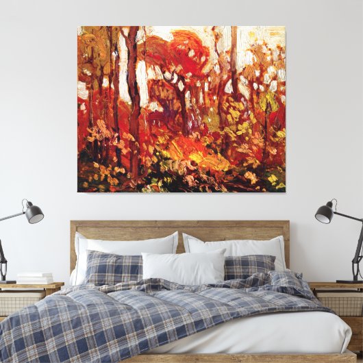 Autumn, Algonquin Park, beroemd schilderij, Canvas Afdruk (Insitu (Slaapkamer))