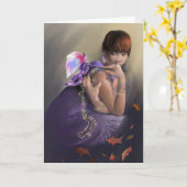 Autumn Allure Wenskaart/Nota Kaart (Gele Bloem)