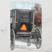 Autumn Amish Buggy Briefpapier (Voorkant)