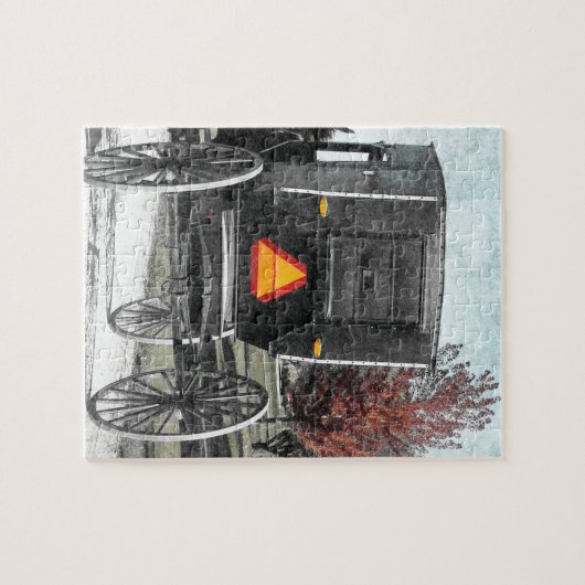 Autumn Amish Buggy Legpuzzel (Horizontaal)