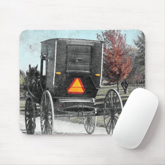 Autumn Amish Buggy Muismat (Met muis)