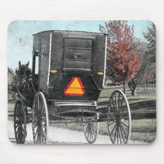Autumn Amish Buggy Muismat (Voorkant)