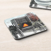 Autumn Amish Buggy Onderzetter (Linkerzijde)