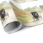 Autumn Amish Horse and Buggy Cadeaupapier (Rol Hoek)